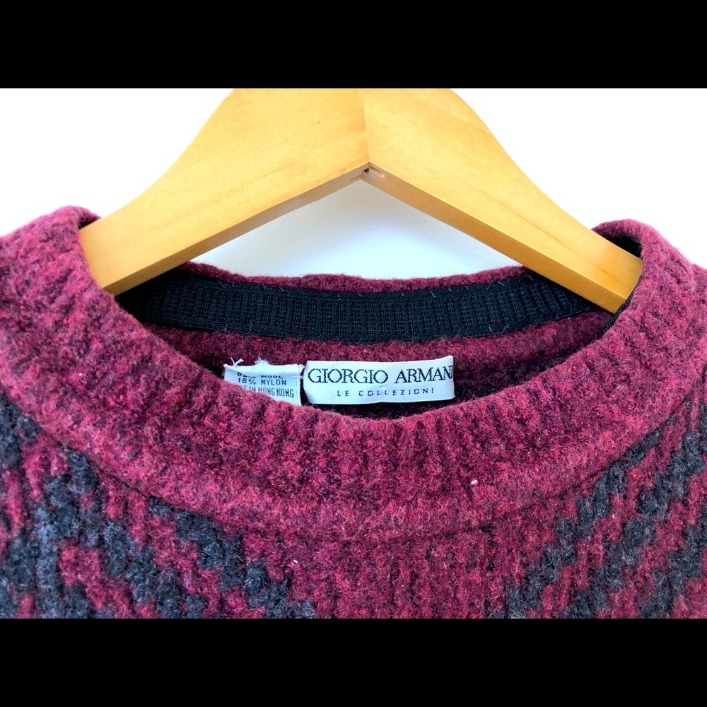Burgundy unisex sweater by Giorgio Armani